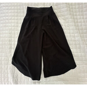 SEE BY CHLOE Womens Pants 40 US 8 Black Cropped Wide Leg High Rise Quiet Luxury